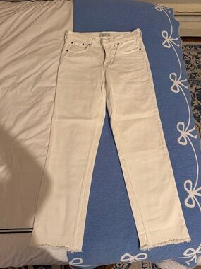 Abercrombie & Fitch White Straight Leg Jeans